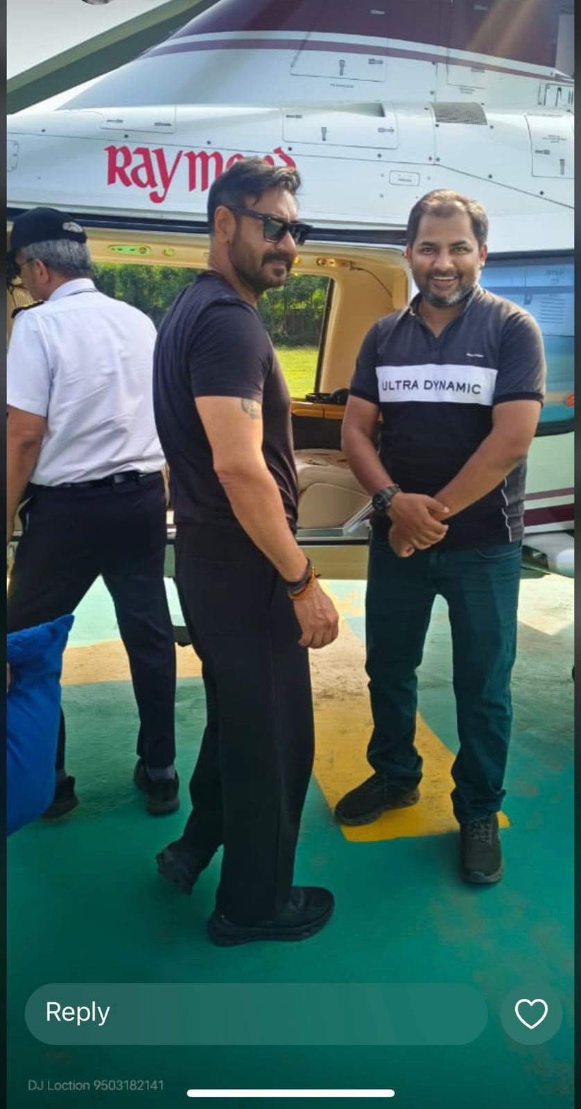 Celebrity shoot at helipad